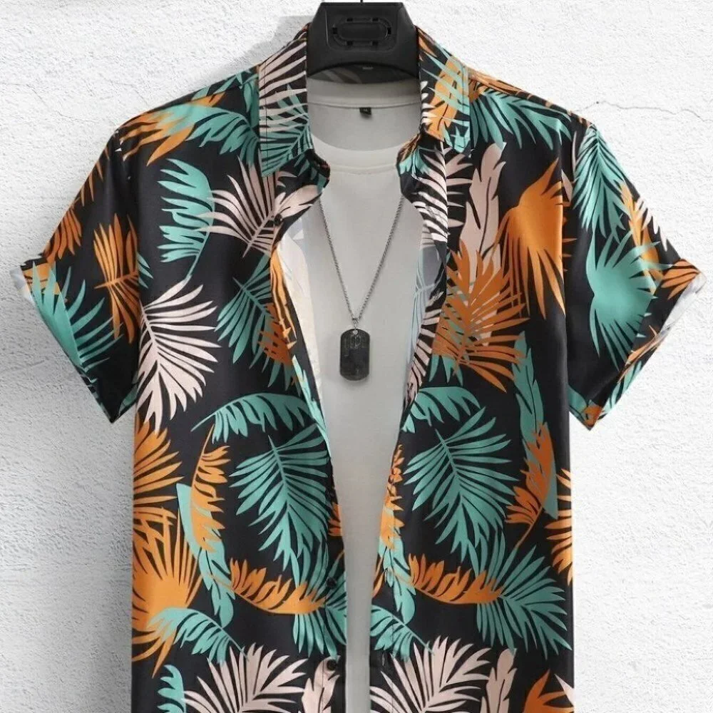 Black Mens Button Up Tee Shirt - Picture 1 of 7